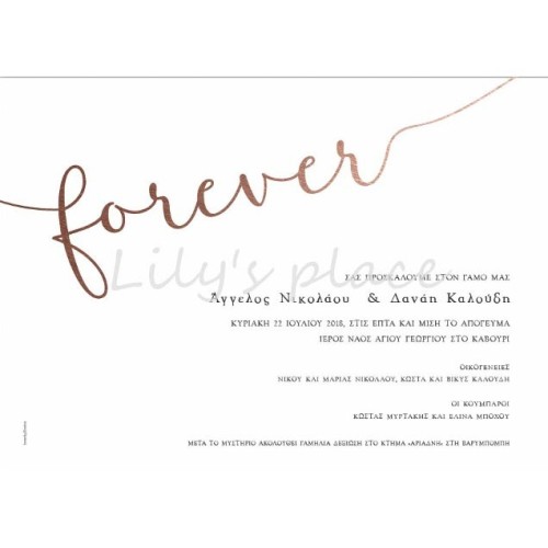 Προσκλητήριο γάμου forever twenty2twins Προσκλητήριο γάμου forever twenty2twins