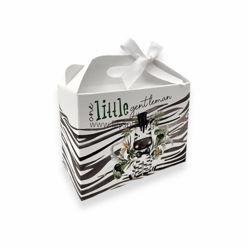 Lunch box λευκό με εκτύπωση μεσαίο