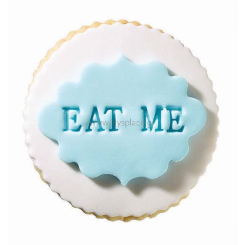 Μπισκότο βάπτισης eat me στρογγυλό αγόρι